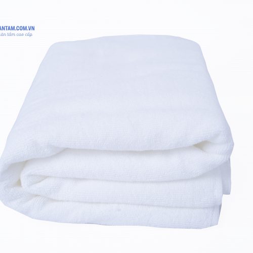 Khăn Spa màu trắng cotton kích thước 90x190cm 750g